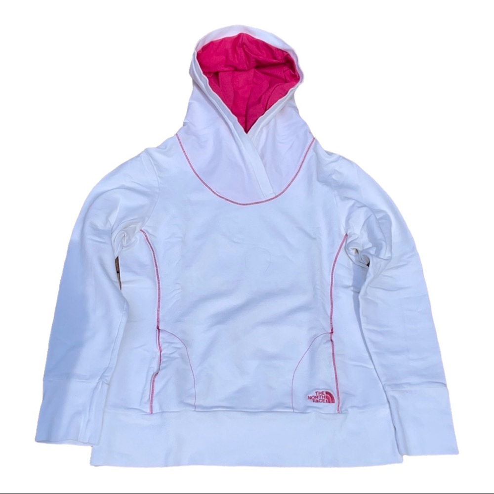 The North Face White Hooded Sweatshirt EUC Sz M